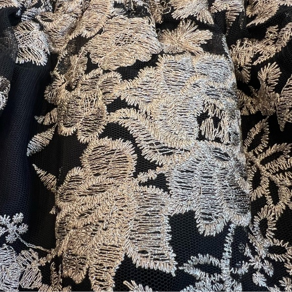 Nine West Gold Embroidered Off-The-Shoulder Maxi Dress - Picture 6 of 14